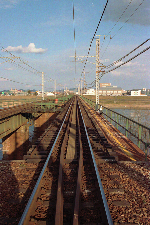 photograph, 2001 | railway, Okayama | 線路, 岡山