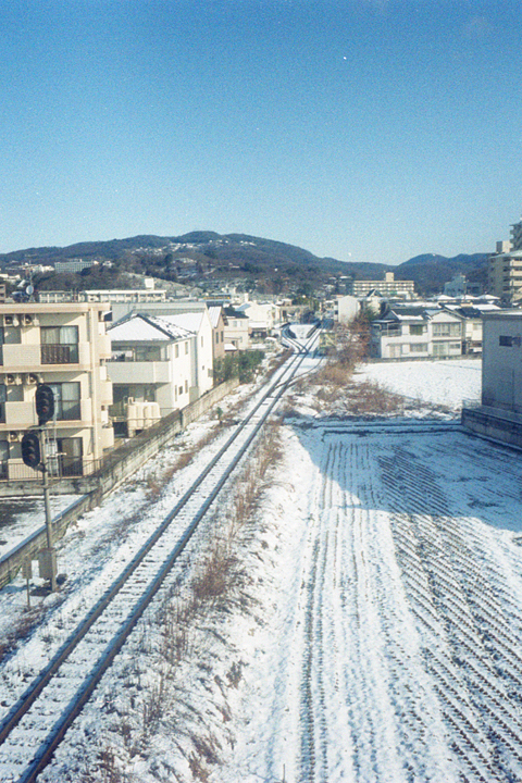 photograph, 2014 | winter, snow day, Tsuyama Line, Houkaiin Sta., Okayama | 冬, 雪の日, 津山線, 法界院駅, 岡山