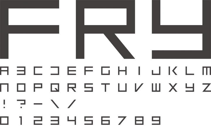 typeface design, lettering | 直線直角45度斜線のみで構成されたジオメトリックアルファベット, レタリング