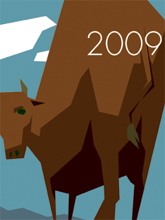QVGA | 2009 cow | 丑年年賀