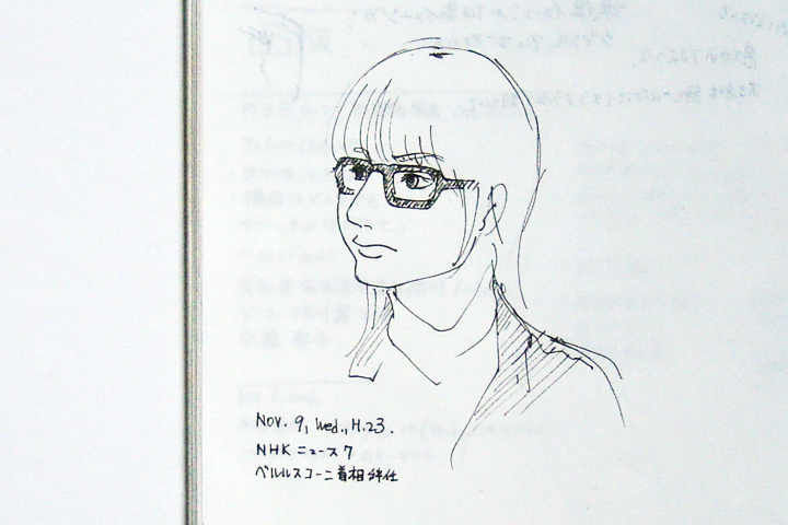 drawing, Italy girl, ballpoint pen | ラクガキ, アラレちゃん, ボールペン