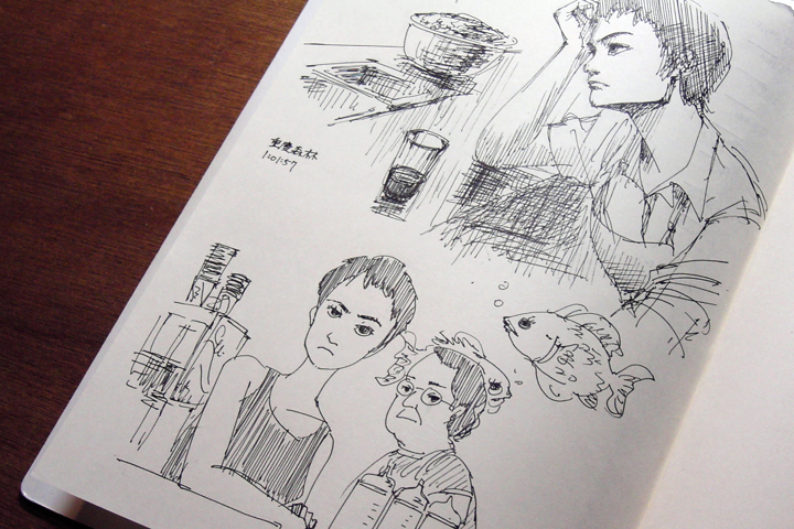 clip | Chungking Express, sketch, ballpoint pen | スケッチ, 重慶森林, 恋する惑星, ボールペン