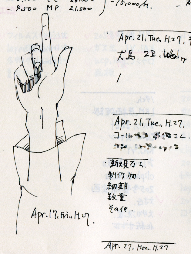 drawing, right hand, ballpoint pen | ラクガキ, 僕の右手, ボールペン