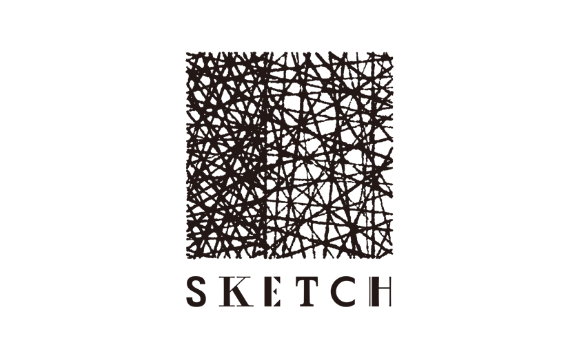 [SKETCH] | symbol mark design, creation brand | 線の集合で立方体を描いたシンボルマーク