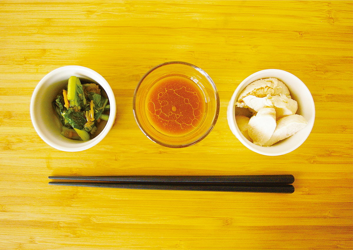 layout, booklet | 見開きの料理写真, 区切りページ